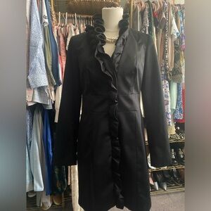 White House Black Market Black Ruffle Jacket